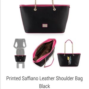 Love Moschino saffiano leather shoulder bag